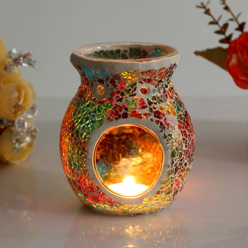 Mosaic Glass Candle Oil Burner/Lamp