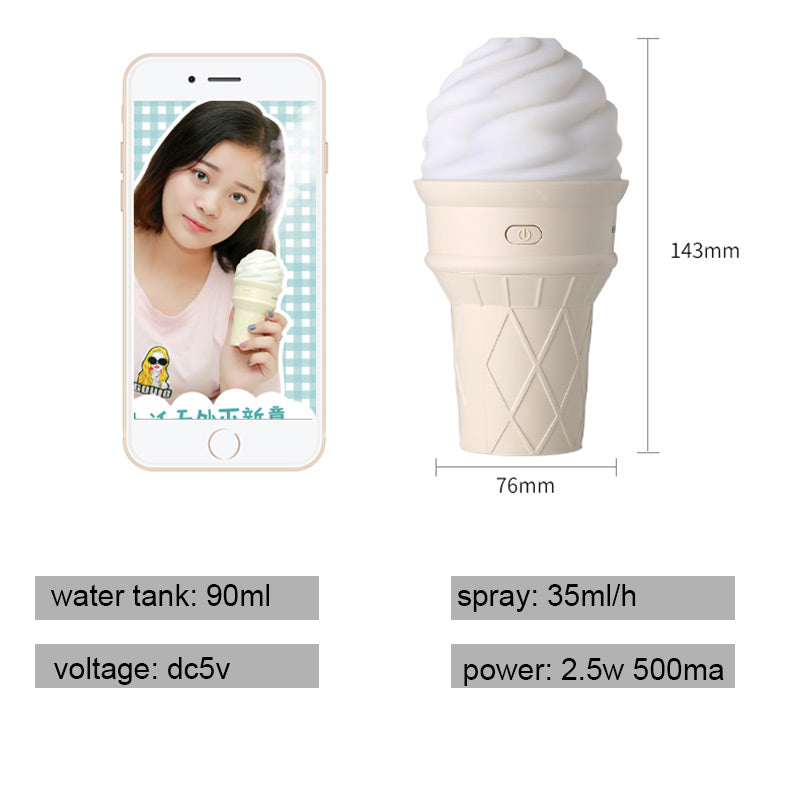 Creative Mini Ice Cream Air Humidifier