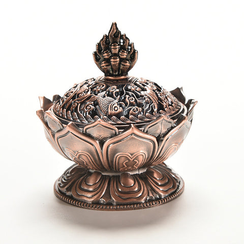 Romantic Tibetan Lotus Incense Burner